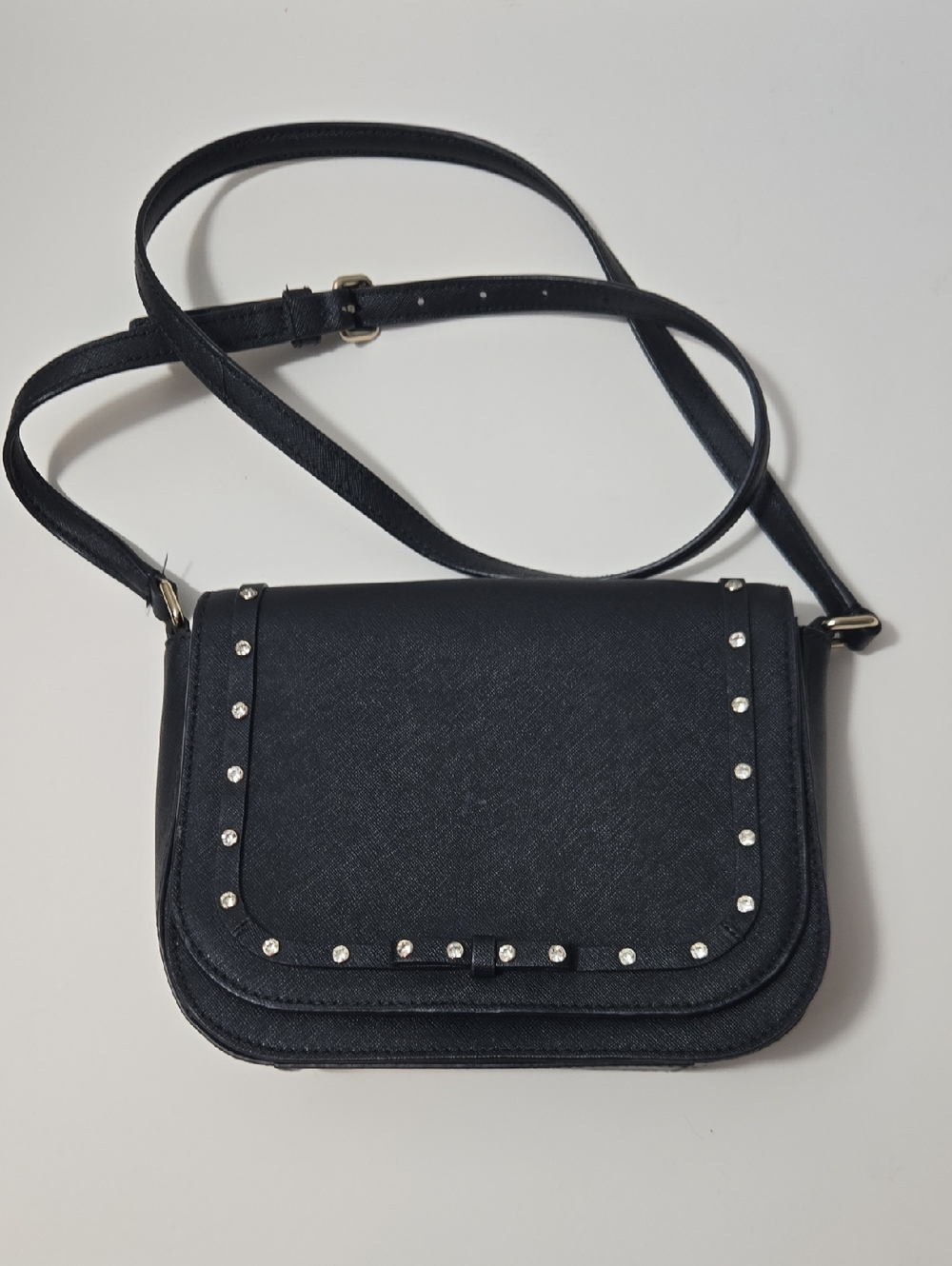 kate spade Black Studded Saffiano Crossbody